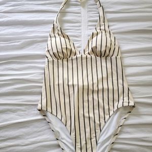 Cupshe Navy Stripped One Piece